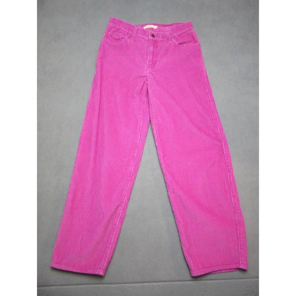 Levi's Baggy Dad Pants Womens 26 Pink Excellent Corduroy Straight Mid Rise